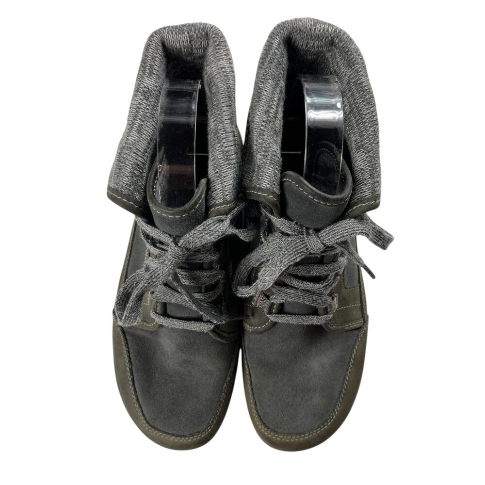 Chaco Women's Gray Waterproof Leather Ankle Boots Wool Collar Size 8 Outdoor - Picture 5 of 16